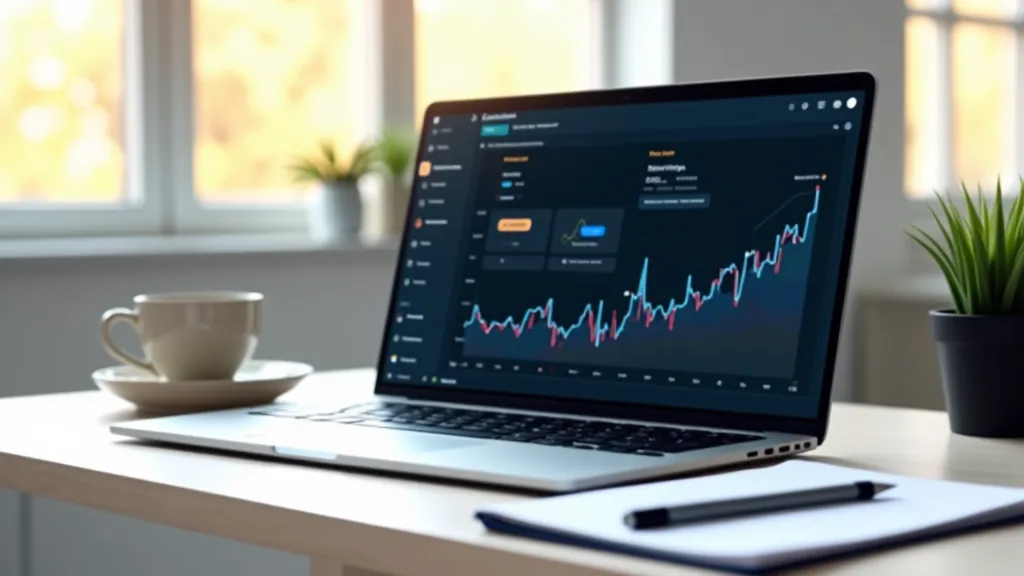 Digitální zobrazení kryptoměnových symbolů a blockchain sítě na moderním monitoru